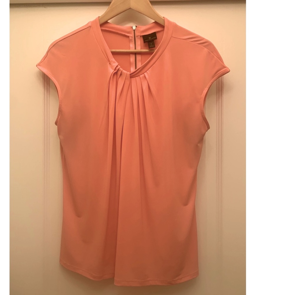 Worthington Women's Plus V-Neck scrunched Top